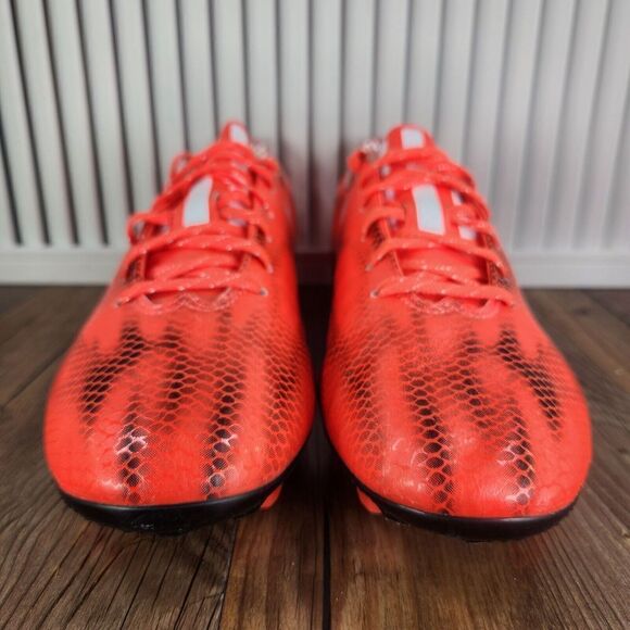 Adidas F10 FG Soccer Cleats Men Sz 13 Orange Athletic Football Boots Grass Field - Picture 2 of 10